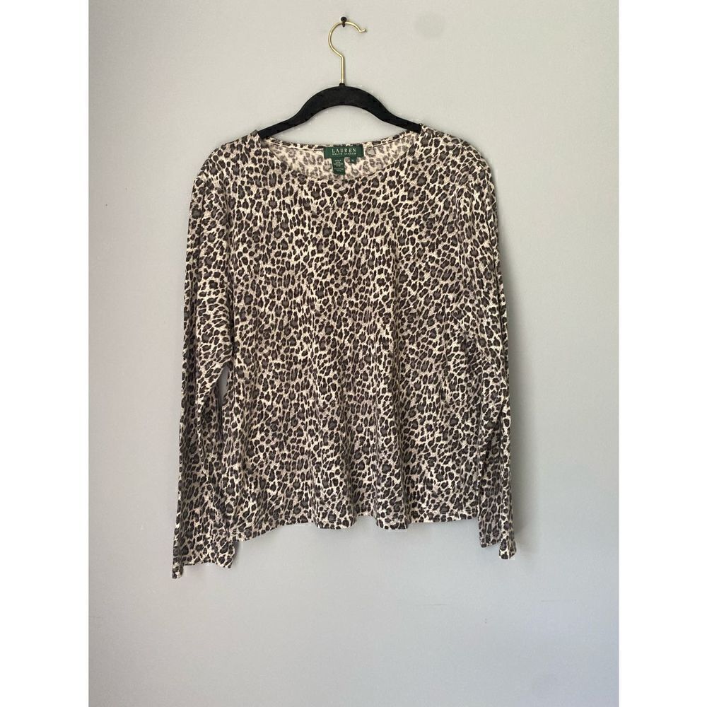 Lauren Ralph Lauren printed animal print long sleeve lightweight casual/business